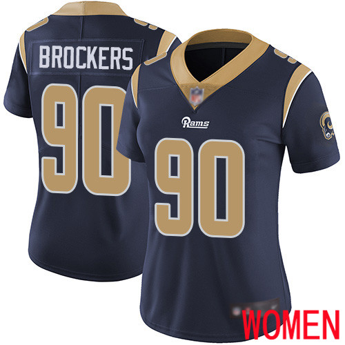 Los Angeles Rams Limited Navy Blue Women Michael Brockers Home Jersey NFL Football #90 Vapor Untouchable->los angeles rams->NFL Jersey